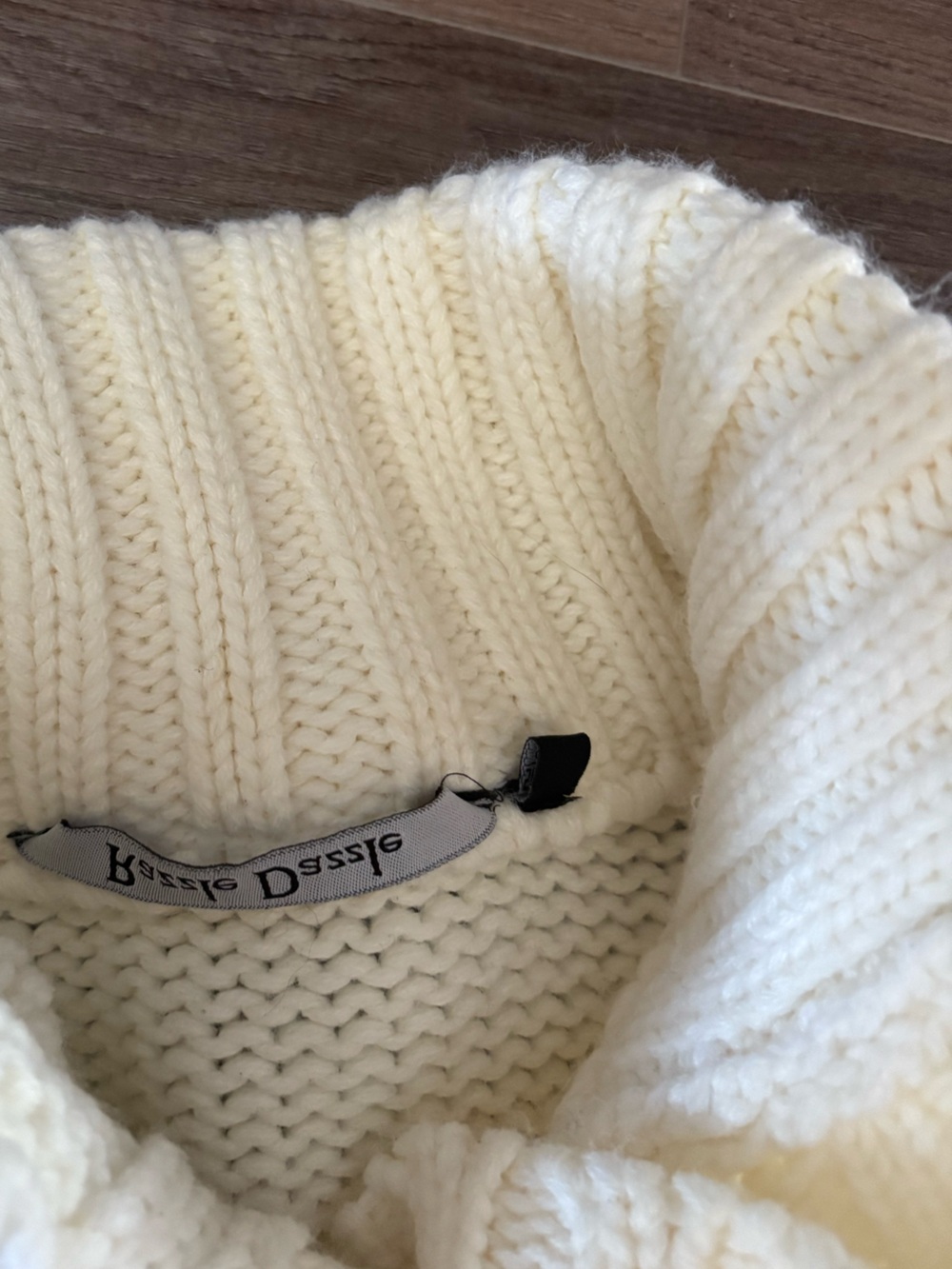 White Cable-Knit Button Cardigan - Picture 2 of 5